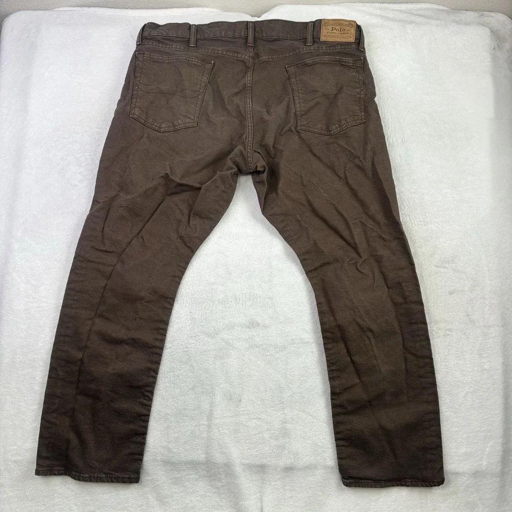 Polo Ralph Lauren Varick Slim Straight Brown Denim Jeans Men's Waist 40